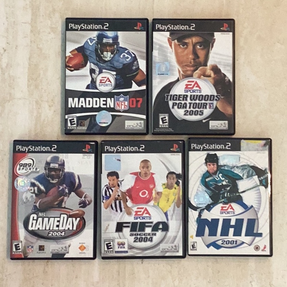 FIFA Soccer & Tiger Woods PGA Tour & NFL Game Day & NHL Game Playstation 2 PS2 - Picture 5 of 5